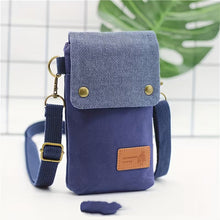 Load image into Gallery viewer, Canvas Crossbody Phone Bag - Retro European Patchwork Design for Women