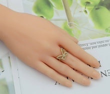 Load image into Gallery viewer, CZ Butterfly Adjustable Bracelet and Rings, Sku#X322