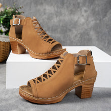 Load image into Gallery viewer, Women's Chunky Heel Sandals – Open Toe Block Heel Sandals for Women | Sizes 6–12