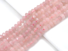 Load image into Gallery viewer, Genuine Quality Rose Quartz Rondelle Faceted Beads, 4x6mm/5x8mm, Sku#UA301