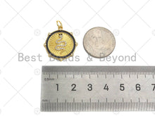 Load image into Gallery viewer, CZ Micro Pave Snake Snake Medaltion charm, Sku#Z1347