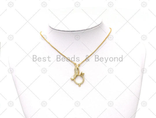 CZ Micro Pave Dolphin On Round Ring Shape Pendant, 18K Gold Filled Dolphin Charm, Necklace Bracelet Charm Pendant, Sku#LK553