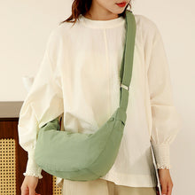 Load image into Gallery viewer, High-Capacity Nylon Shoulder Bag – Urban Minimalist Dumpling Bag for Women
