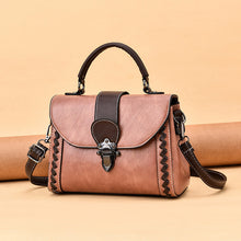 Load image into Gallery viewer, Korean-Style Color-Block Tote Bag &amp; Crossbody Shoulder Bag | PU Leather | Multi-Color