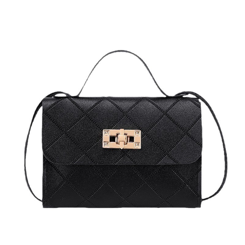 Small Square Quilted PU Leather Crossbody Bag