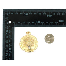 Load image into Gallery viewer, CZ Gold Flower Round Charm, Sku#LK791