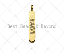 Load image into Gallery viewer, CZ Love Micro Pave LOVE Bar Pendant, Cubic Zirconia Strip Pendant, Love Charm, CZ Micro Pave Pendant, Love Charm, 44x7mm, sku#LK135