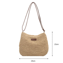 Load image into Gallery viewer, Women's Handwoven Straw Tote Bag | Beach Vacation Handbag | Woven Summer Tote