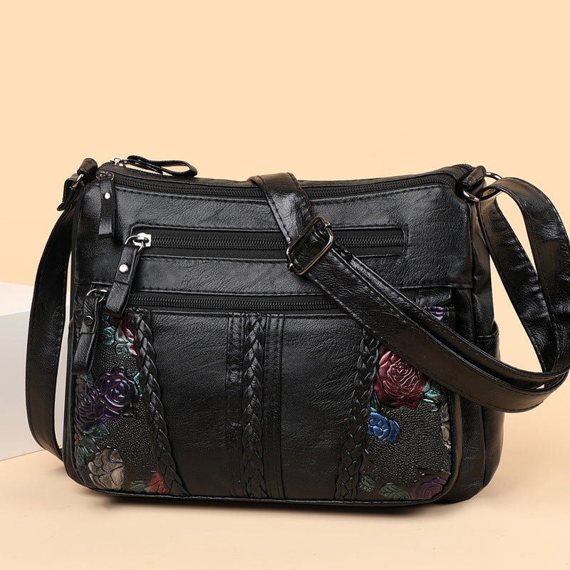 Women's Minimalist Crossbody Bag - Large Capacity PU Leather Shoulder Bag