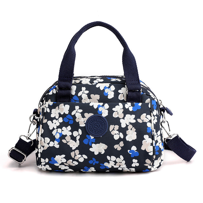 Multi-Layered Compact Portable Nylon Shoulder Crossbody Bag