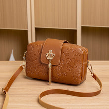 Load image into Gallery viewer, Women's Crossbody Phone Bag - Korean Style Embossed PU Leather Shoulder Bag
