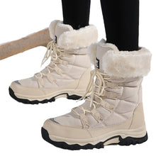 Load image into Gallery viewer, Women's Warm Mid-Calf Fleece-Lined Snow Boots | Lace-Up Winter Shoes