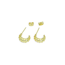 Load image into Gallery viewer, Small Gold Swirl Huggie Earrings, Sku#A251