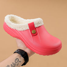 Load image into Gallery viewer, Men's Fleece-Lined Cotton Slippers – Warm Non-Slip Home Shoes with EVA Sole