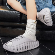 Load image into Gallery viewer, Two-Tone Couples Slide Sandals with Massage Outsole - Unisex EVA Slides
