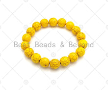Load image into Gallery viewer, Natural Yellow Howlite Stretchy Bracelet,SKU#EF42