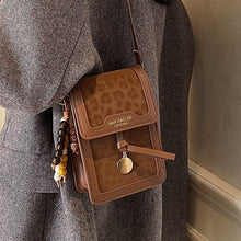 Load image into Gallery viewer, Leopard Print Phone Crossbody Bag
