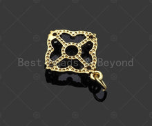 Load image into Gallery viewer, Gold Filled CZ Micro Pave Clover Shape Pendant