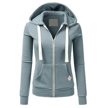 Load image into Gallery viewer, Womens Casual Sporty Cardigan With Zipper Hooded Sweatshirt