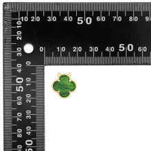 Load image into Gallery viewer, Gold Colorful Enamel Quatrefoil Clover Flower Charm, Sku#FH221