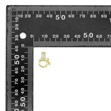 Load image into Gallery viewer, Clear CZ Charm Holder Clasp,Sku#LK1213