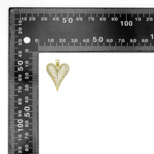 Load image into Gallery viewer, Clear CZ Gold Arrow Point Heart Shape Charm Pendant, Sku#LD654