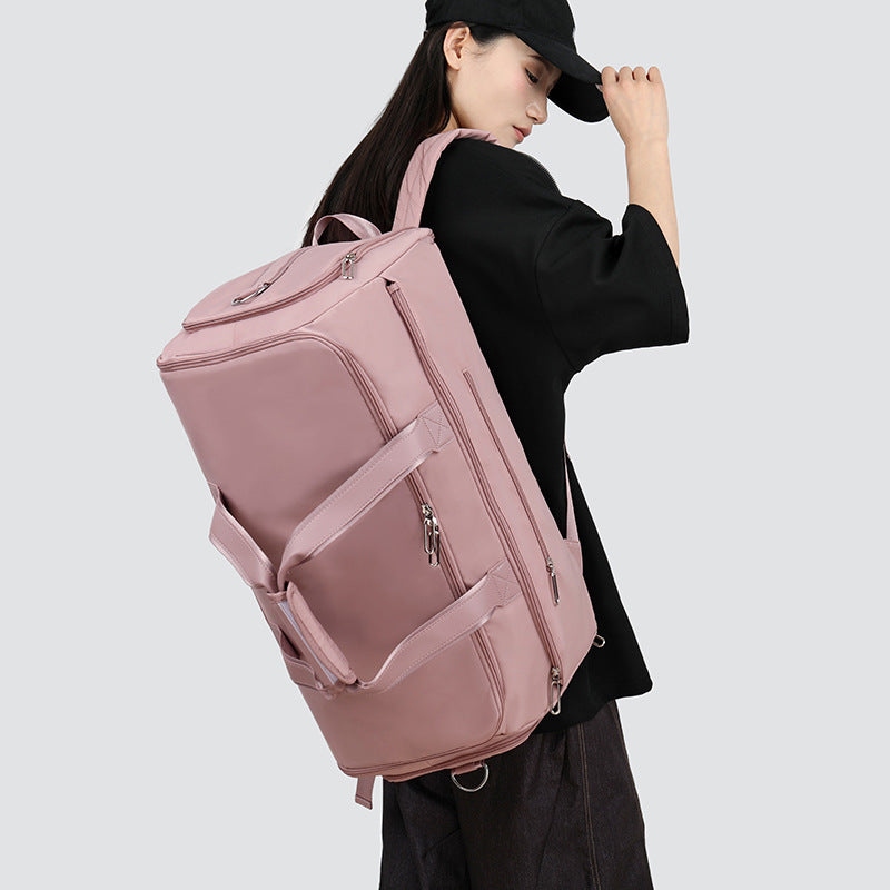 Multi-Function Sports & Travel Tote Bag with Dry-Wet Separation - Nylon Gym Duffel Bag for Fitness & Business Travel