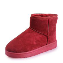 Load image into Gallery viewer, Women's Faux Fur Snow Boots | Suede Flat Heel Winter Ankle Boots