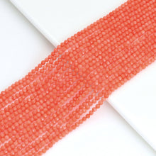 Load image into Gallery viewer, Orange Coral Round Faceted Beads, Sku#U2036