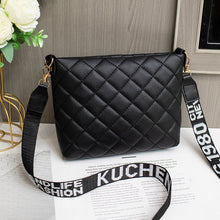 Load image into Gallery viewer, Women's Quilted Chain Crossbody Bag | Embroidered Chain Strap Shoulder Purse