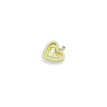 Load image into Gallery viewer, CZ Silver Gold double Heart Shape Charm Pendant, Sku#A301
