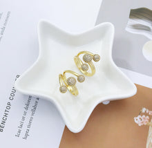 Load image into Gallery viewer, CZ Triple Ball Adjustable Ring, Sku#LD253