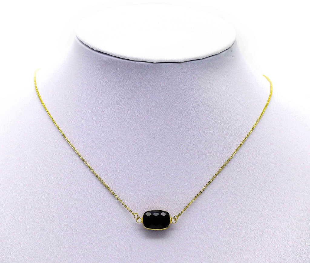 Gold Rectangle Gemstone Charm, Sku#LY22C