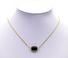 Load image into Gallery viewer, Gold Rectangle Gemstone Charm, Sku#LY22C