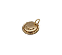 Load image into Gallery viewer, White Enamel Moon Star On Round Charm, Sku#CP42