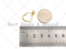 Load image into Gallery viewer, Gold Heart Stud Earrings, Sku#LD63