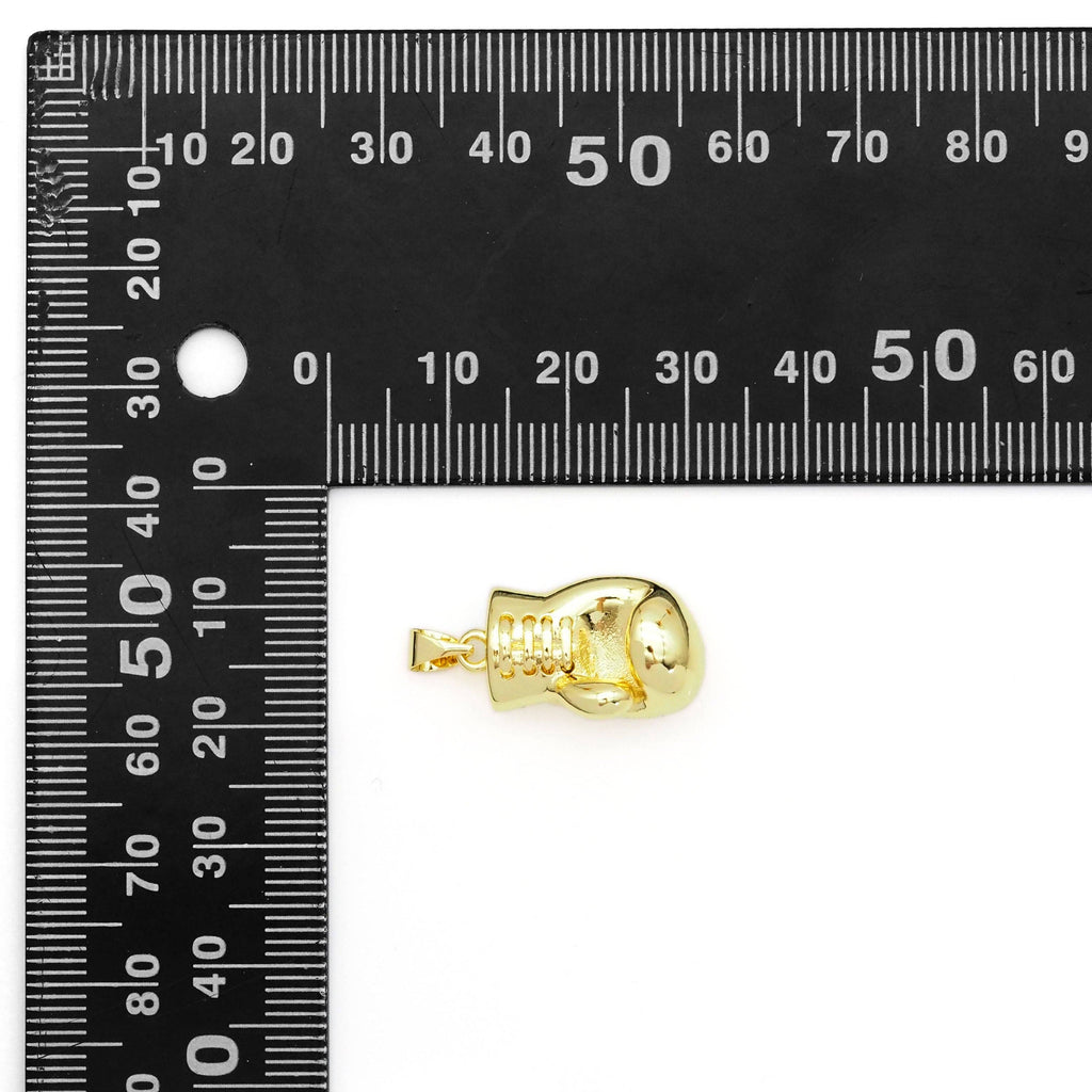 Gold 3D Boxing Glove Charm, Sku#LX235