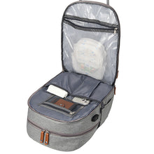 Load image into Gallery viewer, Waterproof Plaid Stroller Bag with USB Charging Port &amp; Dry-Wet Separation – Lightweight Baby Diaper Bag