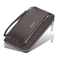Load image into Gallery viewer, Men's Large Capacity Zippered Clutch Bag – PU Leather Business Wallet Wristlet