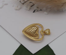 Load image into Gallery viewer, CZ Heart Charm, Sku#LK632