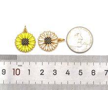 Load image into Gallery viewer, Enamel Sunflower Charm, Sku#LX09