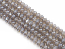 Load image into Gallery viewer, Mystic Natural Gray Agate Rondelle Faceted Beads, Sku#UA267