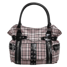 Load image into Gallery viewer, Women's Plaid Crossbody Bag with Rivet Details