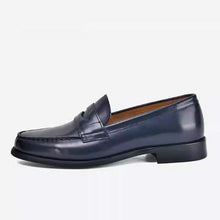 Load image into Gallery viewer, Men's British-Style Square Toe Loafers | Full-Grain Cowhide Slip-On Boat Shoes