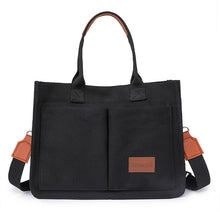Load image into Gallery viewer, Women's Canvas Tote Bag Large Capacity Multi Pocket Shoulder Crossbody Messenger Bag