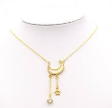 Load image into Gallery viewer, Crescent Moon with Star Charm, Sku#JL92