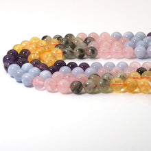 Load image into Gallery viewer, Genuine Mixed Quartz Round Smooth Beads, 6mm/8mm/10mm/12mm, Sku#U1577