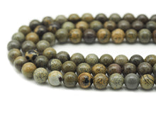 Load image into Gallery viewer, Natural Grass Flower Jasper Round Smooth Beads, Sku#U1332