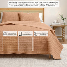 Load image into Gallery viewer, 100% Cotton Honeycomb Waffle Garment Washed Quilt Set - Genevieve Collection