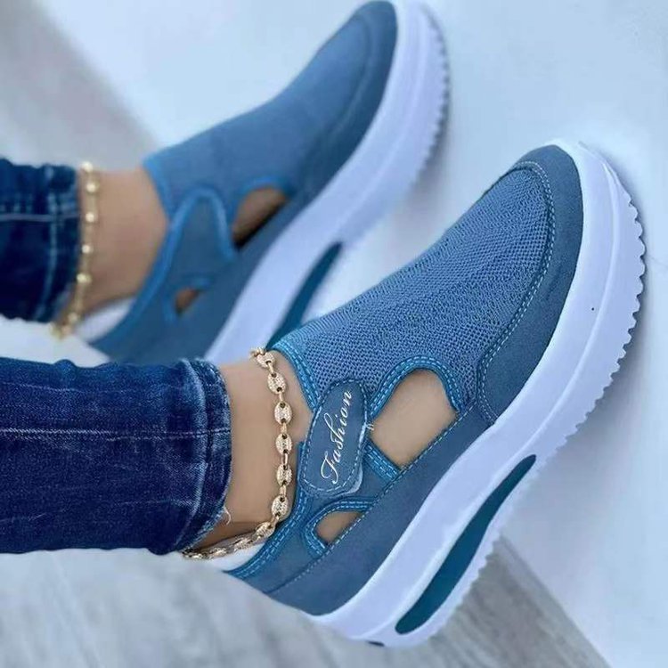 Women's Breathable Mesh Sneakers | Velcro Comfort Walking Shoes | Memory Foam Insole